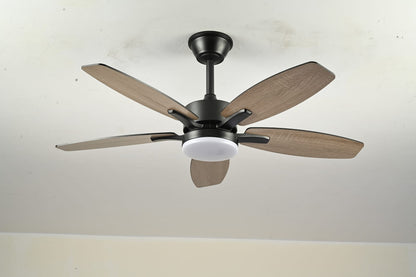 42" Plywood Ceiling Fan with Lights - Matte Black