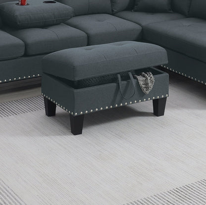 Charcoal L-Shaped Sectional Sofa for Modern Living Rooms