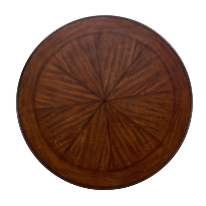 Round Brown Dining Table - Seats 4 for Kitchen Dining Rooms