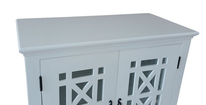 White Mid-Century Modern Accent Chest