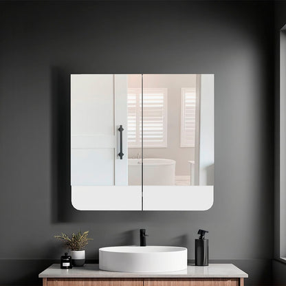 Wall Mounted White Bathroom Medicine Cabinet with Mirror