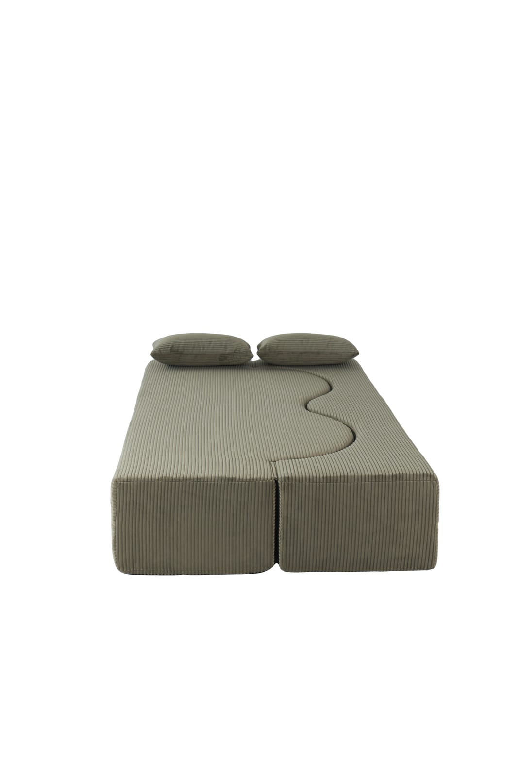 75 Inch Green Microfiber Sofa Bed - Converts to Bed for Living Room