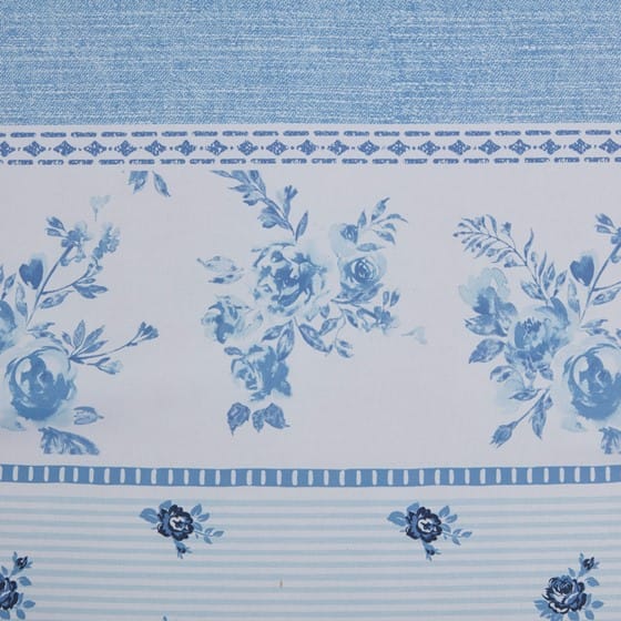 Full Polyester Floral Striped Comforter Set
