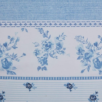 Full Polyester Floral Striped Comforter Set