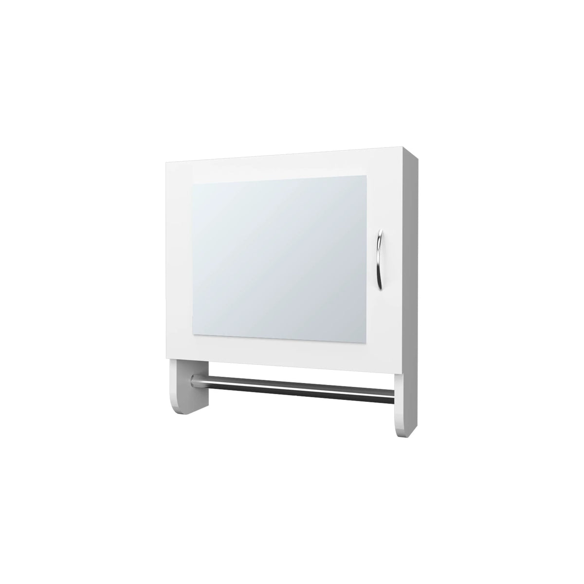 White Medicine Cabinet with Mirror - Bathroom Storage