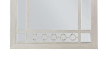 Silver Rectangular Vanity Mirror with Storage