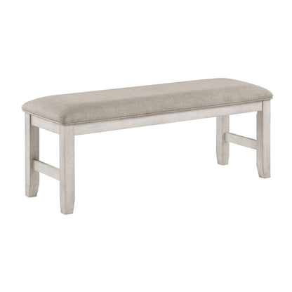 Antique White Farmhouse Dining Bench - 48" x 16"