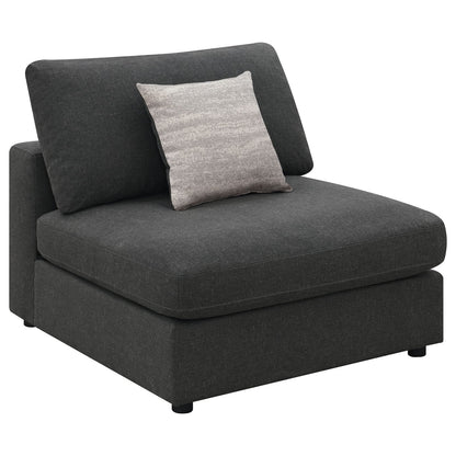 Charcoal Upholstered 4 Seat Sectional Sofa