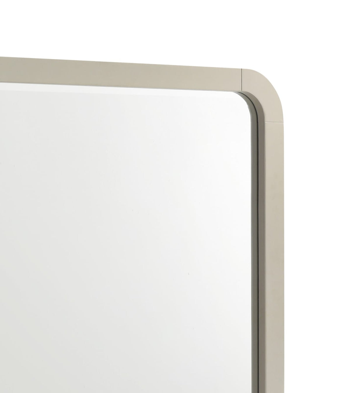 Beige Wood Frame Mirror - Bedroom Vanity Mirror
