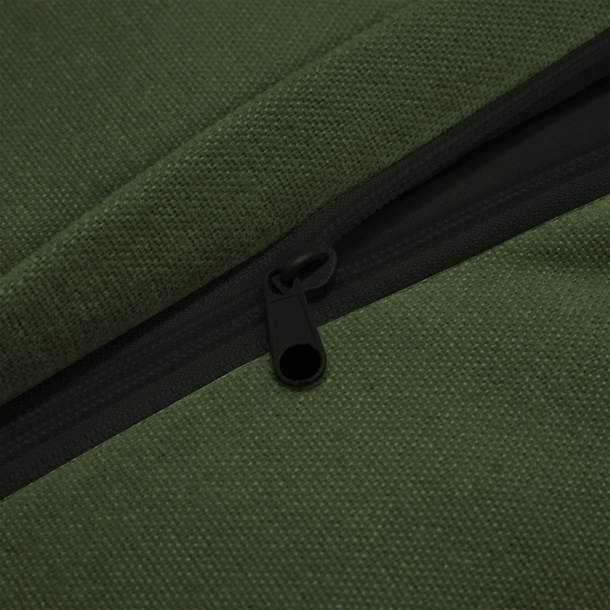 Green Chenille Armless Sofa - 1 Seat for Living Room