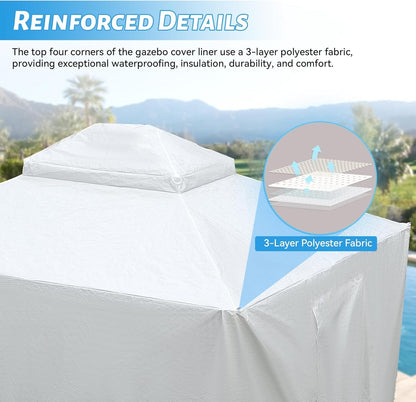 10'x12' Gazebo Cover - Winter Waterproof Protection