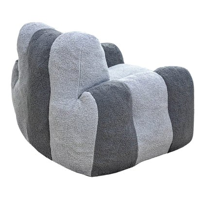 Gray Teddy Bean Bag Chair - Comfy Sofa for Adults & Kids for Living Room