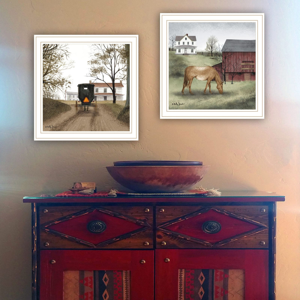 Trendy Wall Art Prints - Multicolor Wood & Paper Decor