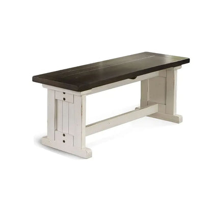 Rustic Mahogany Side Bench for Dining Room Storage