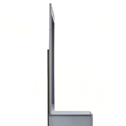 Silver Wood Vanity Mirror 43" x 1" for Bathrooms