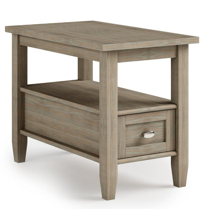 Solid Wood Side Table with Drawer for Guest Room Decor for Living Room