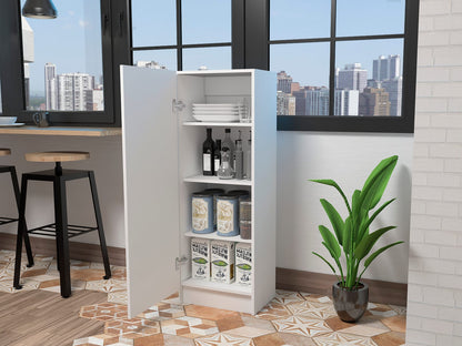White Pantry Cabinet - 12.3" W x 16.9" D x 47.4" H