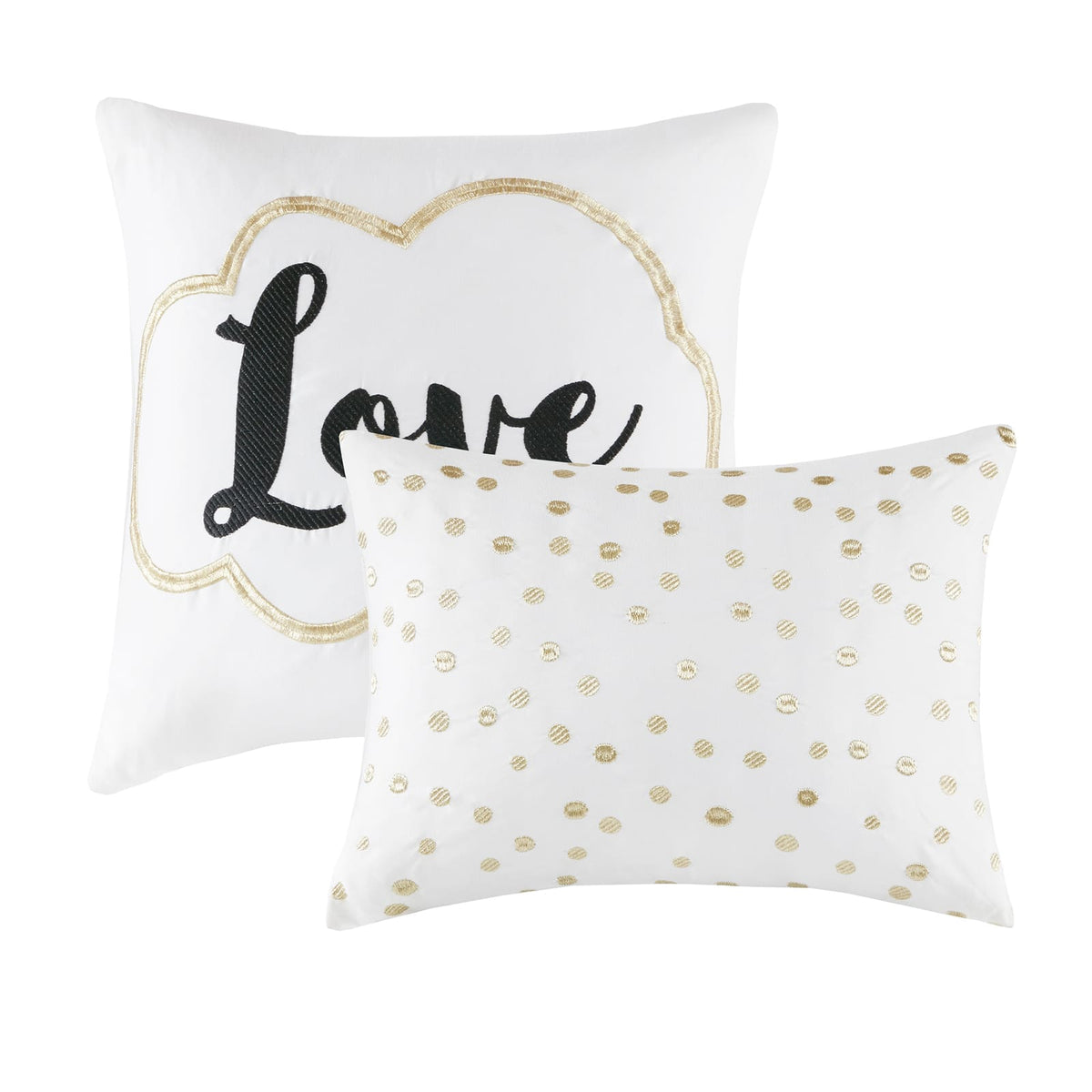 Twin/Twin XL Polyester Comforter Set - Ivory Geometric Print