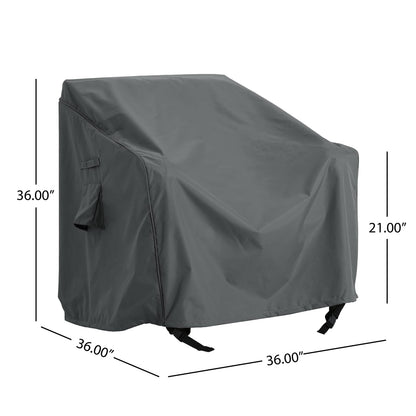 Dark Gray Patio Sofa Cover - Fabric Outdoor Protection