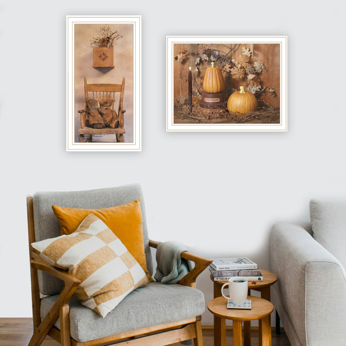 Hand-crafted Wood and Paper Wall Art Decor for Living Room