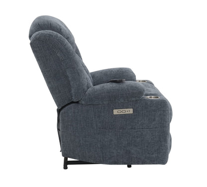 Blue Power Lift Recliner - Heating & Massage Comfort