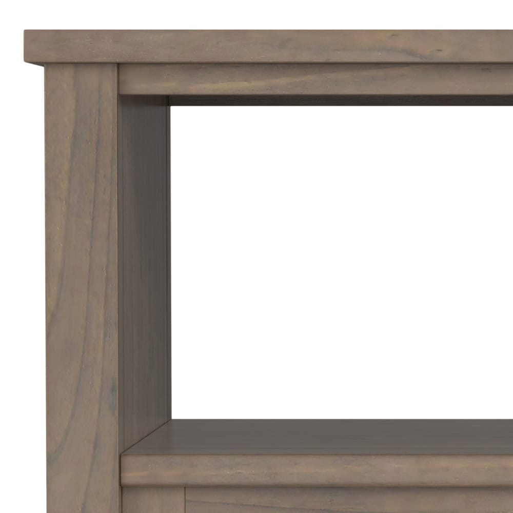 Brown Wood End Table with Storage Drawer for Living Room