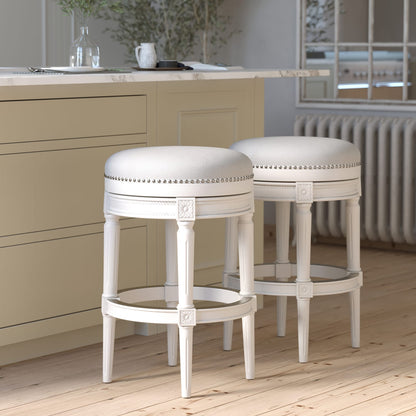 White Wood Bar Stool 31 Inch - Kitchen Island Seating