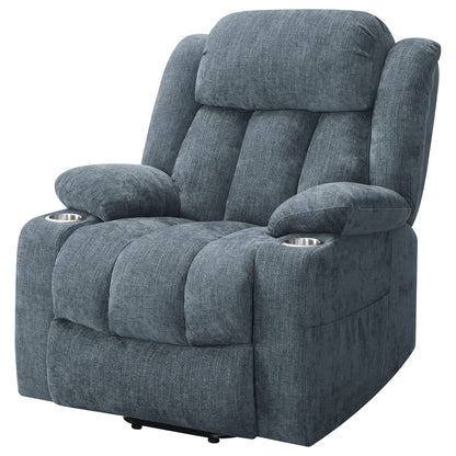 Beca Slate Blue Upholstered Power Lift Recliner - Comfortable & Convenient