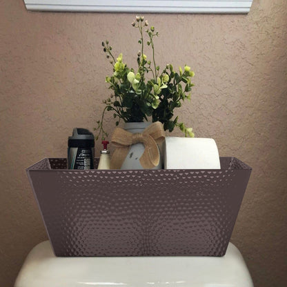 Oil-Rubbed Bronze Hammered Vanity Tray - Aluminum Storage Organizer