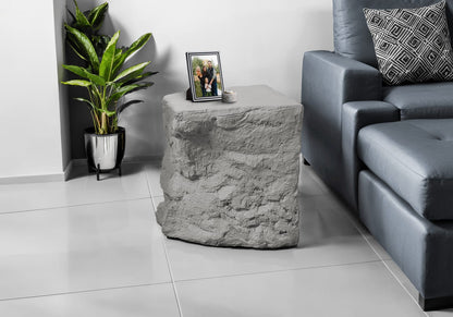 Grey Magnesium Oxide Accent Table for Poolside or Garden Use