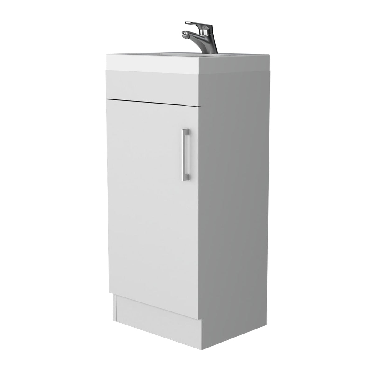 White Bathroom Storage Cabinet with 1 Door