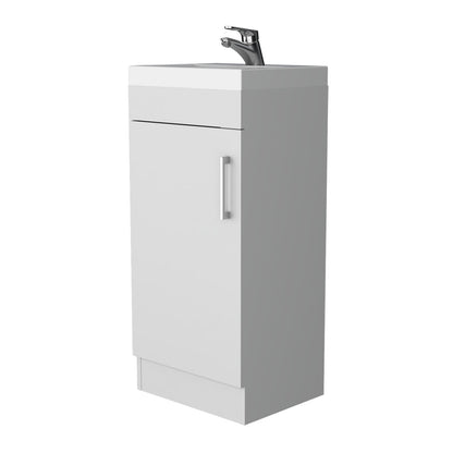 White Bathroom Storage Cabinet with 1 Door