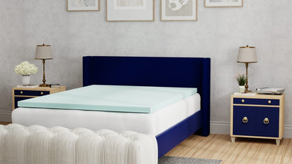Omne Sleep Plush 3 Inch Twin Memory Foam Cooling Mattress Topper