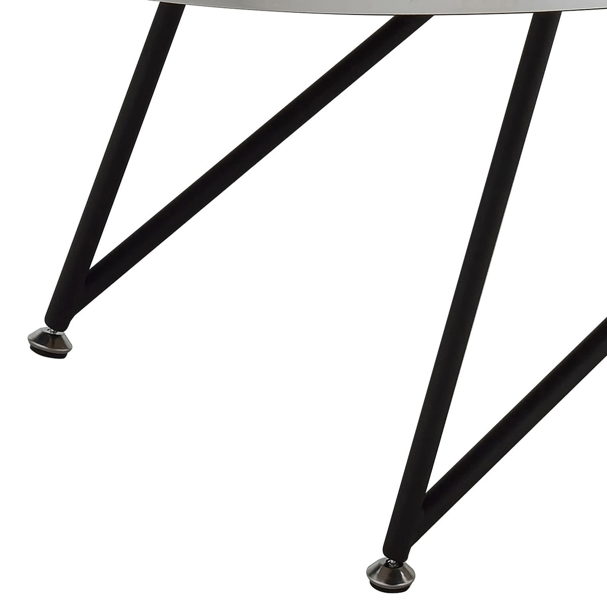 Weathered Grey Oak & Black Oval Coffee Table - Industrial Style