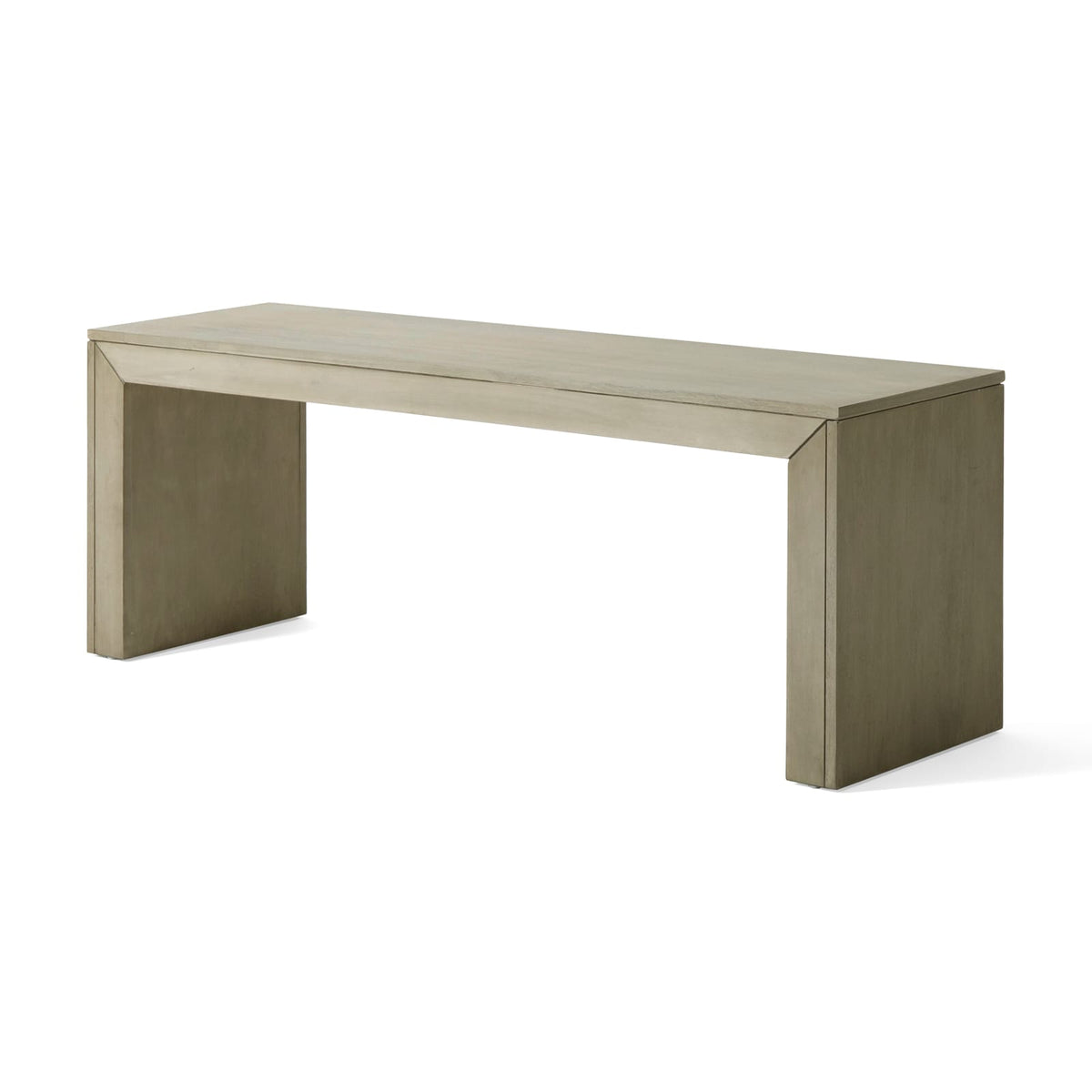 Grey Acacia Wood Dining Bench for Farmhouse Kitchen Storage