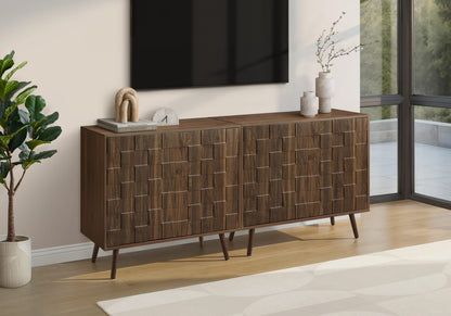 Dark Walnut Accent Chest Sideboard, 35.5" Wide Storage Cabinet for Living Room