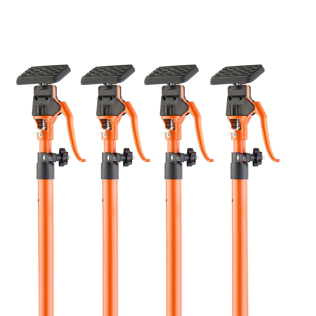Cabinet Jack Support Pole - 4 Pack, Adjustable Telescopic Rod (Black+Orange)