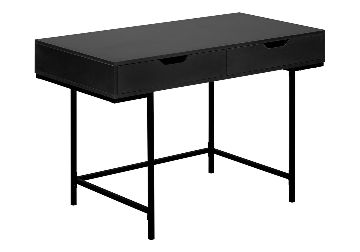 Black Computer Desk with Storage Drawers - 48" L for Home Office
