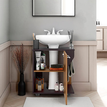 Natural Black Bathroom Vanity with Storage