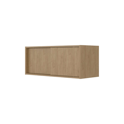 Natural Oak Wall Storage Cabinet - 31" Wide