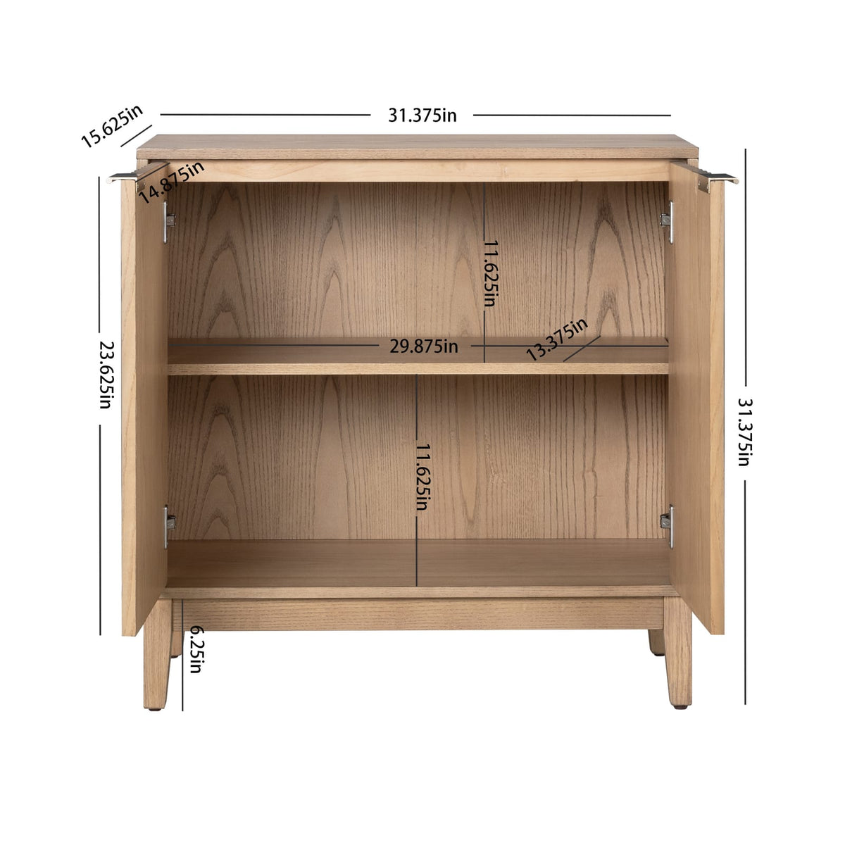 Natural Ash Accent Chest - 31.38" Storage Cabinet