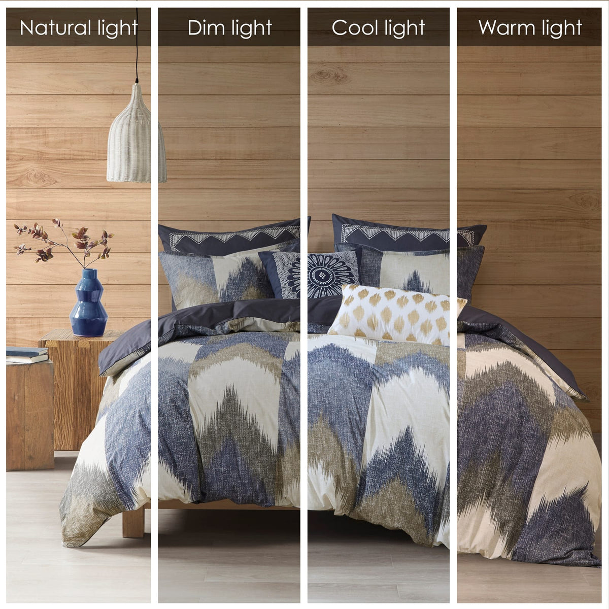 King Size Multicolor Duvet Cover Set - Vibrant & Comfortable