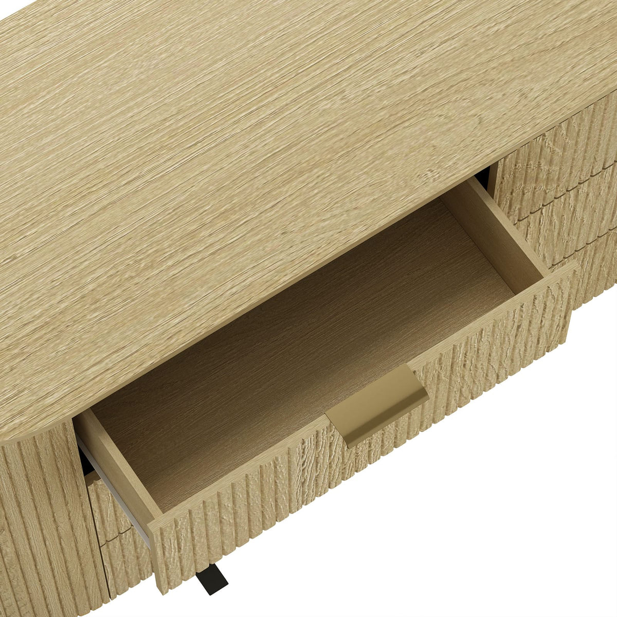 71" Oak Double Dresser - Modern Bedroom Storage