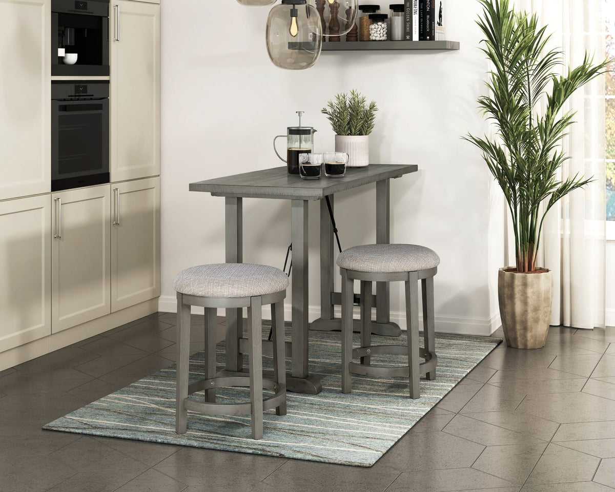 Light Gray Rectangular Dining Table - Seats 4