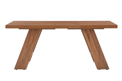 71" Walnut Wood Grain Dining Table - Seats 6-8 for Dining Room