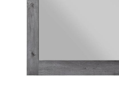 Gray Oak Vanity Mirror - 31" x 33" for Bathrooms