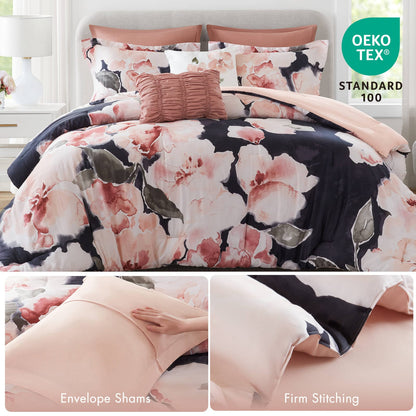 Queen Blush Multi Cotton Comforter Set