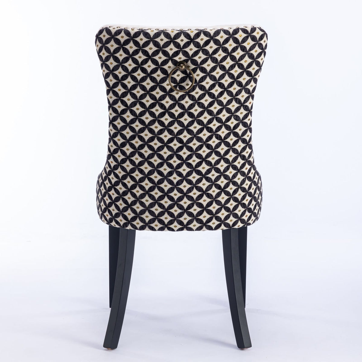 Beige Velvet Dining Chairs Set of 2 with Solid Wood Frame