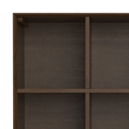 Walnut Brown 9-Cube Bookcase with Drawers - Office Storage