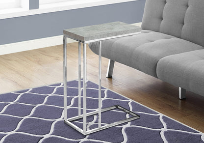 Grey C-Shaped End Table - Modern Side Table